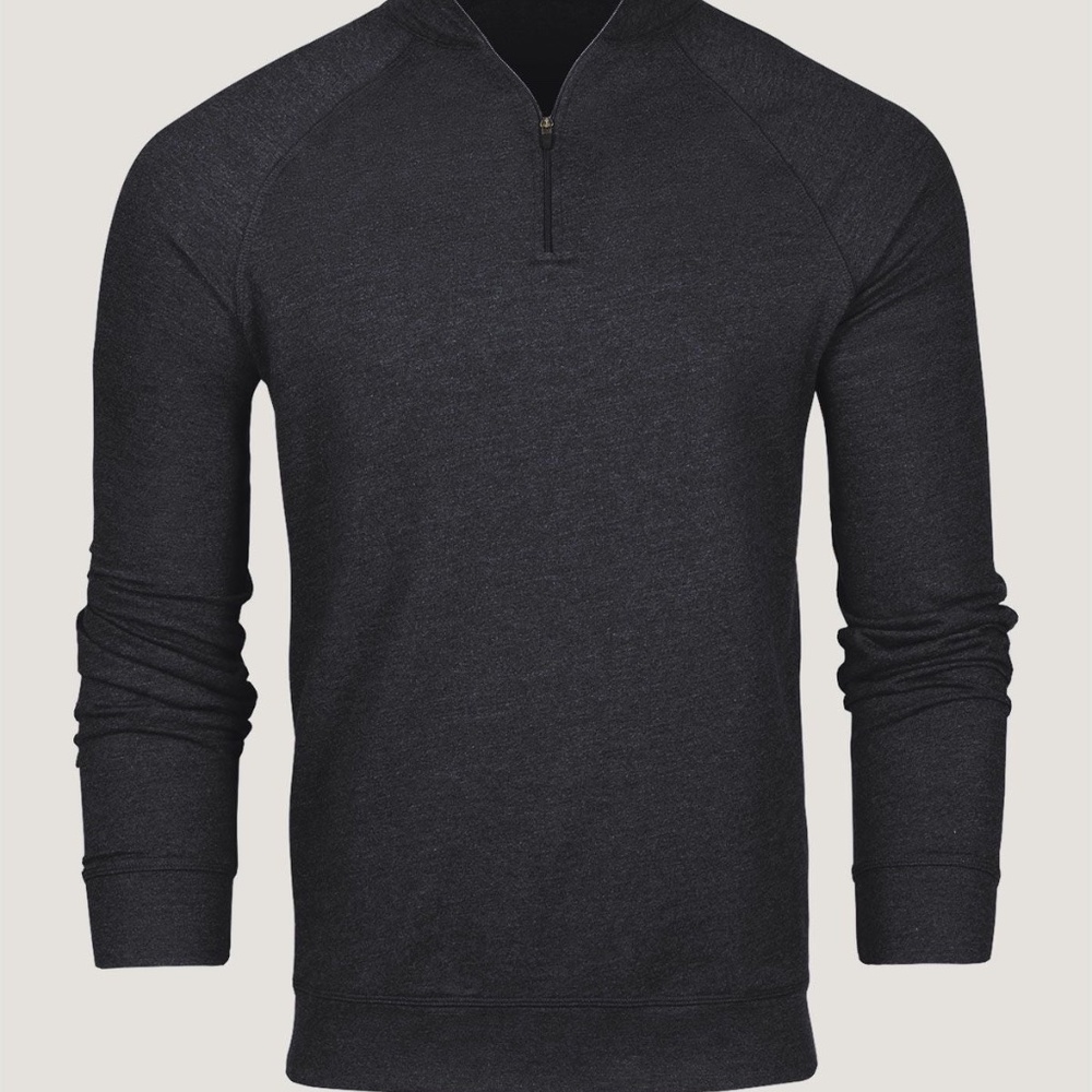 Fresh Clean Tees Charcoal Quarter Zip Size LargeLarge